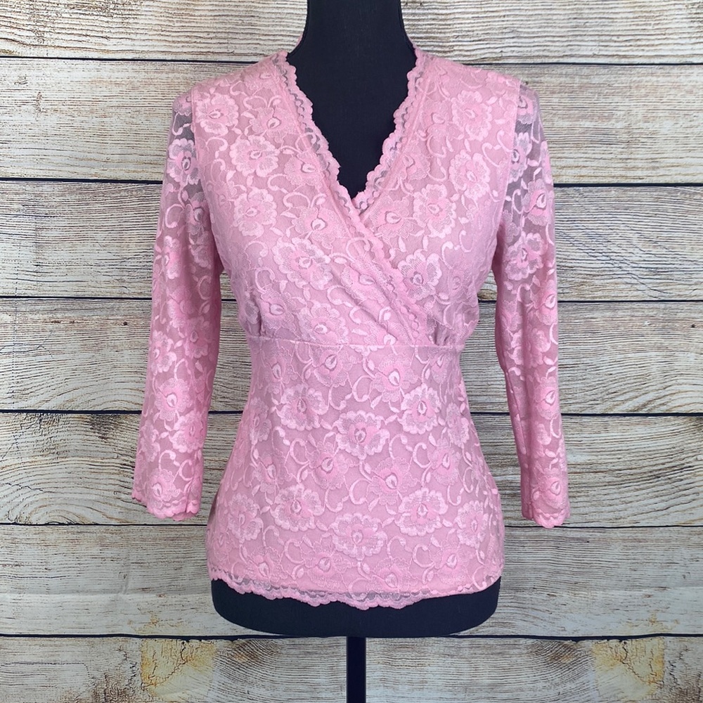 Pink Lace Blouse